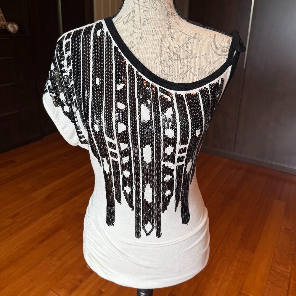 One Shoulder Sequin Top